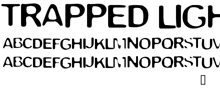 Trapped Light font